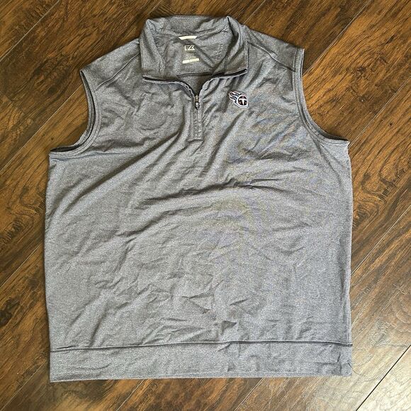 Cutter & buck Tennessee Titan Men’s Quarter Zip Vest Dry Tec 50+ UPF 3XT NFL - Picture 1 of 8